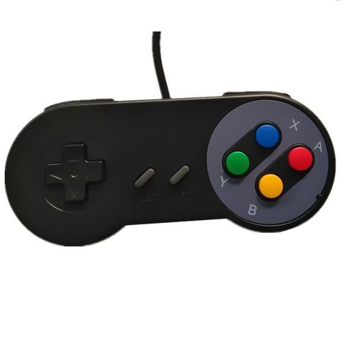 Noir - Manette De Jeu Filaire Super Usb Joysuniverse, Manette De Jeu Classique, Jeux Nintendo Snes, Pc Windows, Ordinateur, 1pc