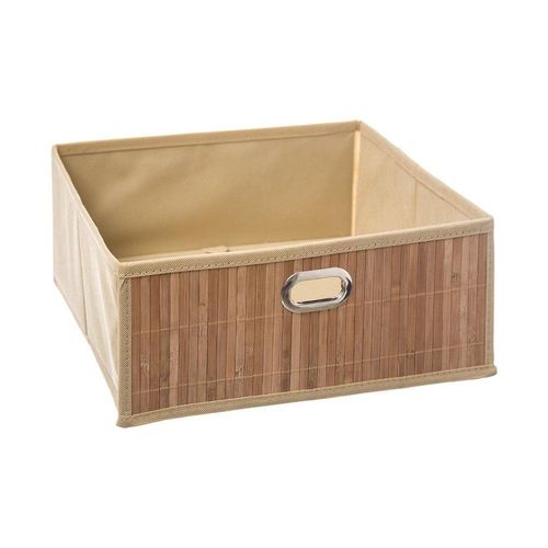 Boîte de rangement design en bambou et tissu Mix'n modul - Marron