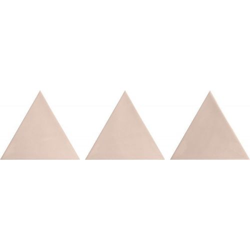 3lati Rosa - 13,2x11,4 Cm - Faïence Triangulaire Zellige Rose Claire