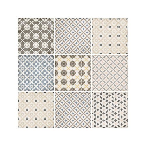 Art Nouveau- Alameda Colour - Carrelage 20x20 Cm Aspect Carreaux De Ciment Vieilli Patchwork Coloré