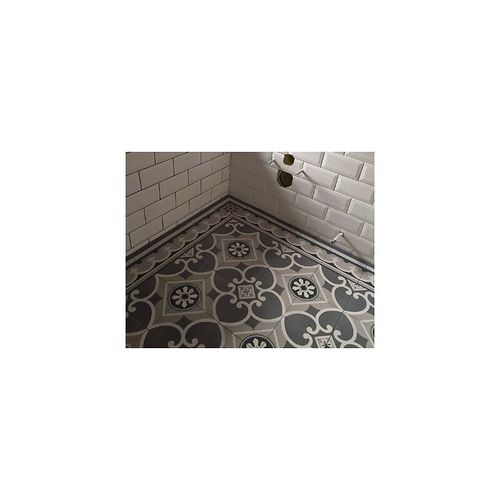 Caprice - Chatelet Bordure - Carrelage 20x20 Cm Aspect Carreaux De Ciment Gris