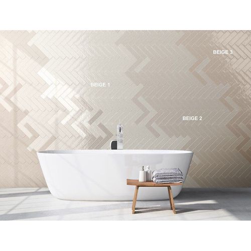 Cromia26 Beige 1 - 6,5x26,6 Cm - Faïence Effet Zellige Crème