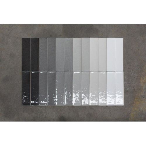 Cromia26 Grigio 4 - 6,5x26,6 Cm - Faïence Effet Zellige Gris