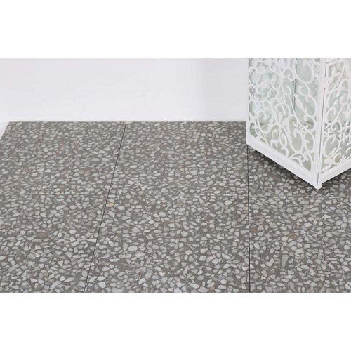 Farnese Amalfi Cemento 30 X 30 Cm - Carrelage Aspect Terrazzo Gris Ciment