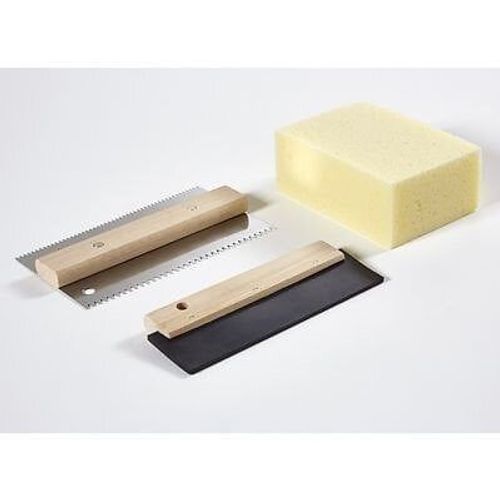 Kit de pose mosaique peigne v4/v6+raclette 20cm+éponge hydro