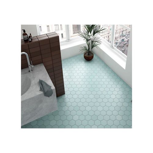 Kromatika - Bleu Claire - Carrelage Hexagonal 11,6x10,1 Cm Bleu Claire
