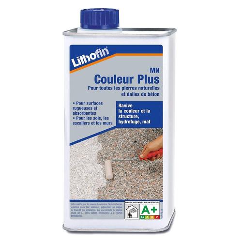 Lithofin Mn Couleur Plus 1 L - Traitement Hydrofuge Pierres Naturelles Intensificateur