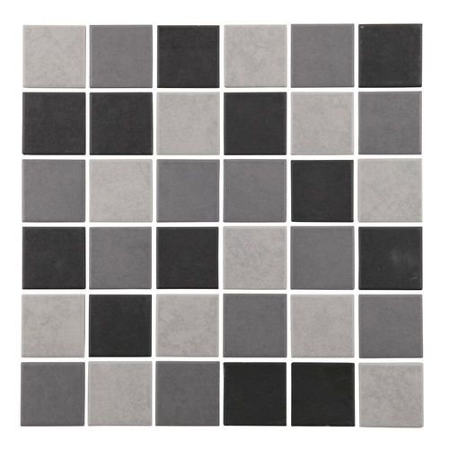 Mosaïque antidérapante en céramique mix gris