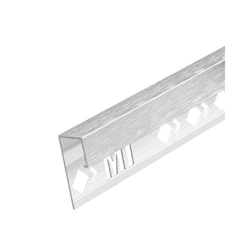 Profil Square alu argent brillant brosse 12.5mm