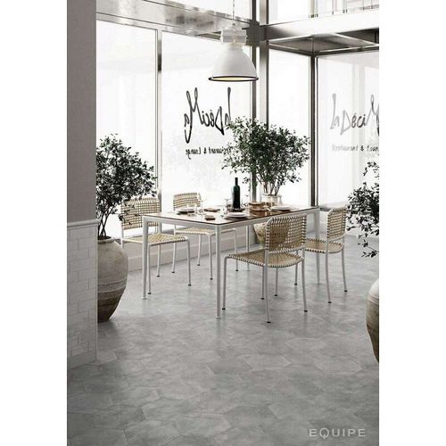 Urban Hexa Silver - Carrelage 29,2 X 25,4 Cm Hexagonal Aspect Béton Gris