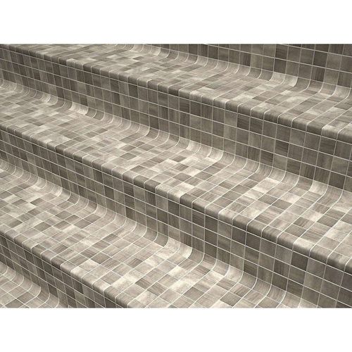 Zen Sarsen - Mosaïque En Pâte De Verre Aspect Marbre Gris Mate 2,5x2,5 Cm