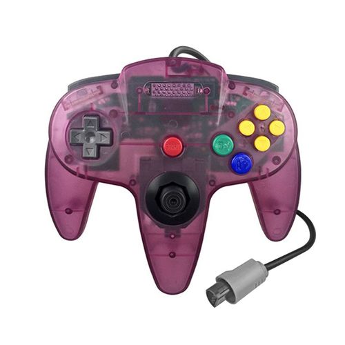 Violet Transparent - Manette De Jeu Filaire Pour Console Nintendo 64, Manette De Jeu Classique Pour Console De Jeu Rétro, Contrôle Pour Accessoires Nintendo