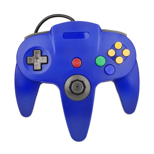 Bleu - Manette De Jeu Filaire Usb Classique Pour N64, Manette De Jeu Pour Windows, Pc, Ordinateur Portable, Lecteur De Jeu Vidéo, Touriste, Choc