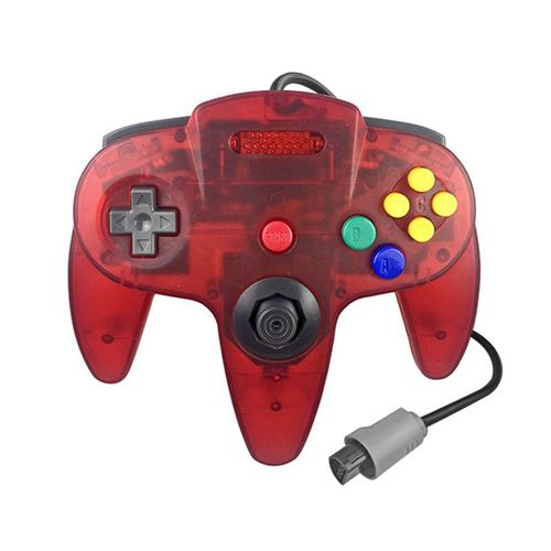 Rouge Transparent - Manette De Jeu Filaire Pour Console Nintendo 64, Manette De Jeu Classique Pour Console De Jeu Rétro, Contrôle Pour Accessoires Nintendo