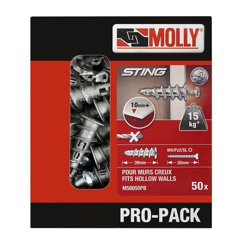 PRO-PACK ""Molly""  - 100 chevilles métal à expension