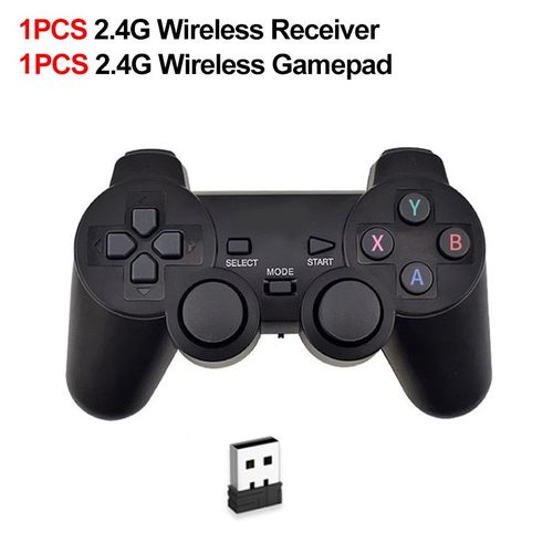 1 Pc - Manette De Jeu Sans Fil 2.4ghz, 2 Pièces, Contrôleur De Jeu Usb Sans Délai, Joystick Pour Pc Android Tv Box Game Box, Design Extérieur Classique