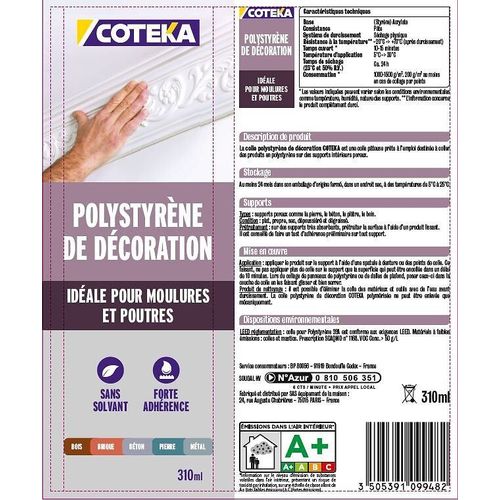 Colle polystyrene deco 310ml