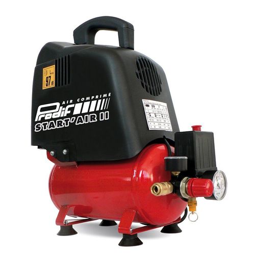 Compresseur portable PRODIF 6L 1.5 CV, sans huile, monophasé