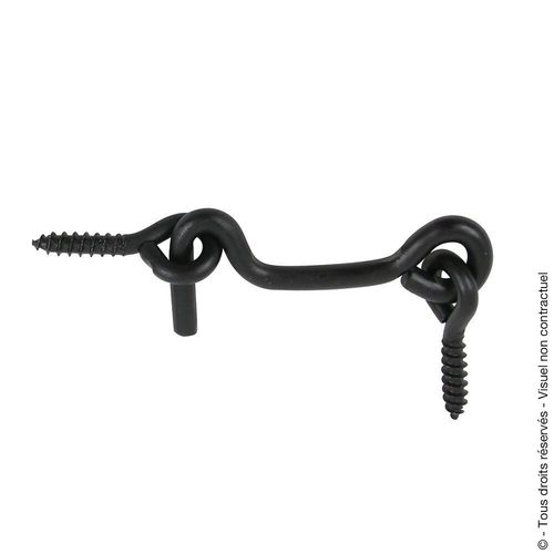 Lot de 2 crochets de contrevent Longueur 140mm zingué