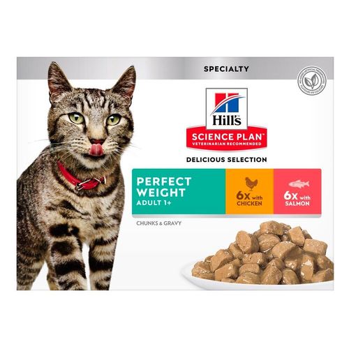 Aliment Chat Feline Perfect Weight Poulet Sauce Multi Pack 12x85g