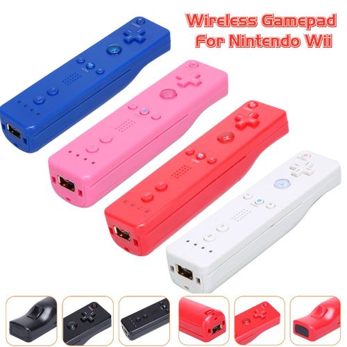 Rouge - Manette De Jeu Sans Fil Nunchuck, Pour Nintendo Wii, Télécommande De Jeu, Joystick, Poignée Incurvée, 1 Pièce