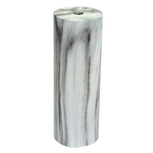 Douille E27 décorative en aluminium effet marbre blanc