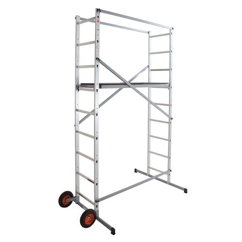 Echafaudage roulant de jardin tout terrain 4m en aluminium Hailo HobbyStep H4 Jardin