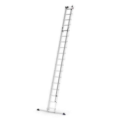 Echelle coulissante à corde 2 plans 2x18 échelons 9m50 en aluminium Hailo ProfiStep Duo