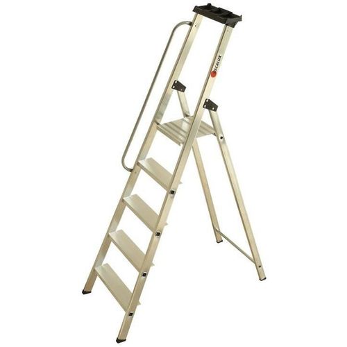 Escalux - Escabeau Aluminium Avec Garde-corps 5 Marches - Escanorm Plus