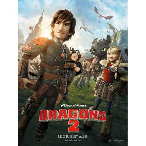 Dragons 2 (2014) - Affiche Originale De Cinéma - 120x160 Cm - Pliée - Dean Deblois, Donald Reignoux, Jay Baruchel, Cate Blanchett