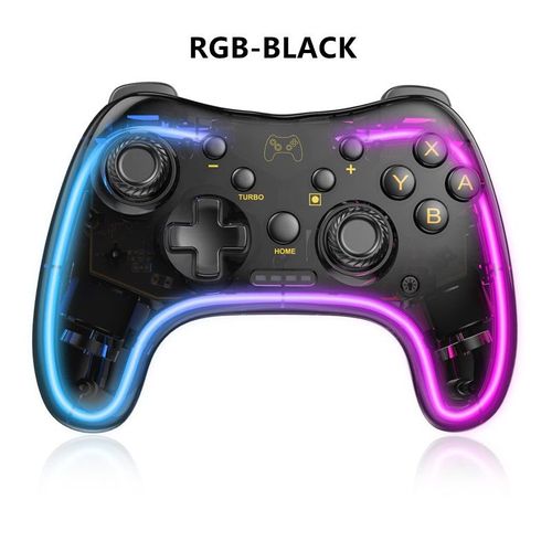 Rvb-Black - Manette De Jeu Sans Fil Rvb Pro, Manette De Jeu Vidéo, Compatible Nintendo Switch, Switch Lite, Oled, Android, Ios, Windows Pc, Mobile