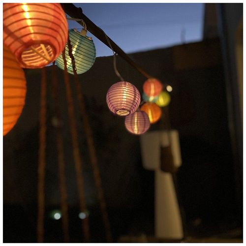 Guirlande Led Solaire, X8 Boules Multicolore, 5m