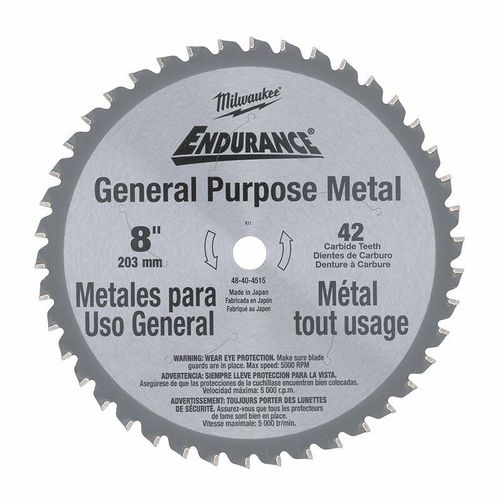 Lame De Scie Circulaire À Métaux 203 X 15,87 Mm 42 Dents Milwaukee