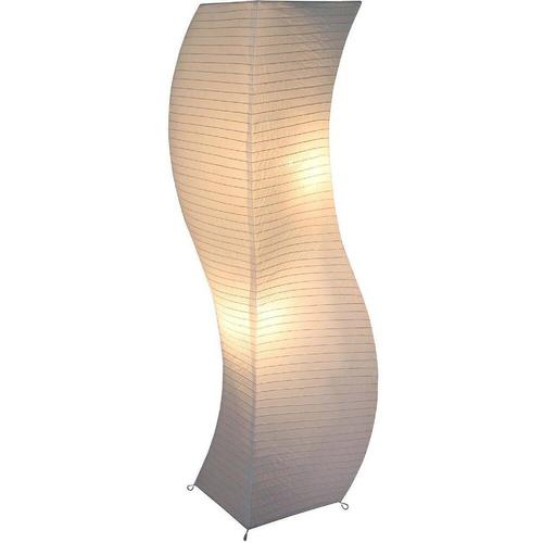 Lampadaire Ohio Blanc - Abat Jour Papier Pieds Metal