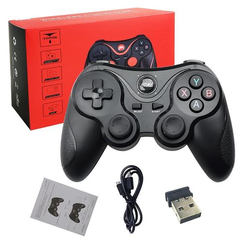 Récepteur De Jeu De Game - Manette De Jeu T3 Usb 2.4g Sans Fil Bt, Contrôleur Pour Téléphone Portable Android/ Ios/ Ps3/ Pc/Switch
