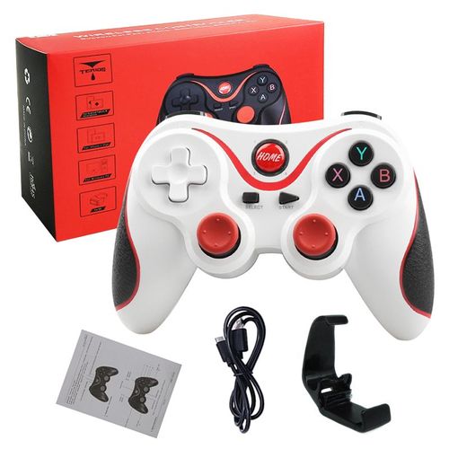 Porte-Parole - Manette De Jeu T3 Usb 2.4g Sans Fil Bt, Contrôleur Pour Téléphone Portable Android/ Ios/ Ps3/ Pc/Switch
