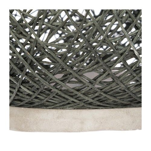 Lampe ? Poser Boule Grise Sur Socle Ciment D 18 Cm