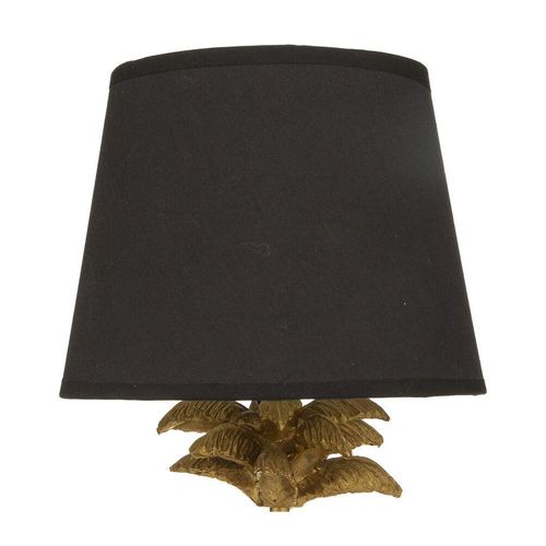Lampe ? Poser En M?Tal Dor? Et Abat-Jour Noir H 45.5 Cm