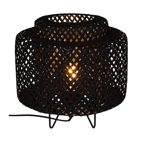 Lampe ? Poser En Bambou Noir D 25 Cm