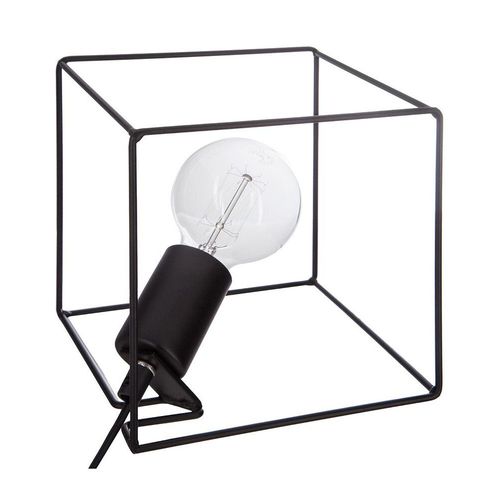 Lampe Design En M?Tal Filaire Noir H 18 Cm