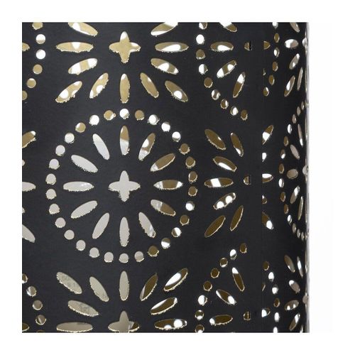 Lampe Cylindrique En M?Tal Noir Et Or
