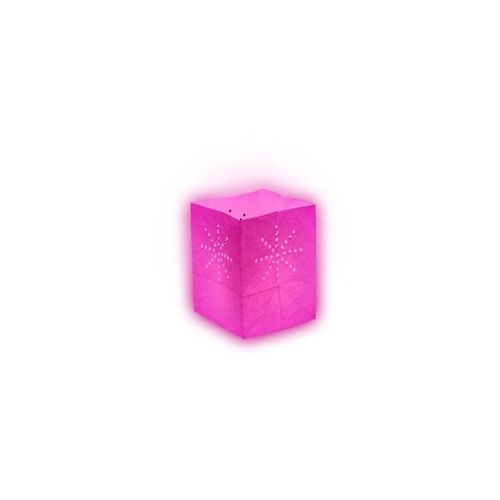 Lanterne Papier Medium Rose (X10)