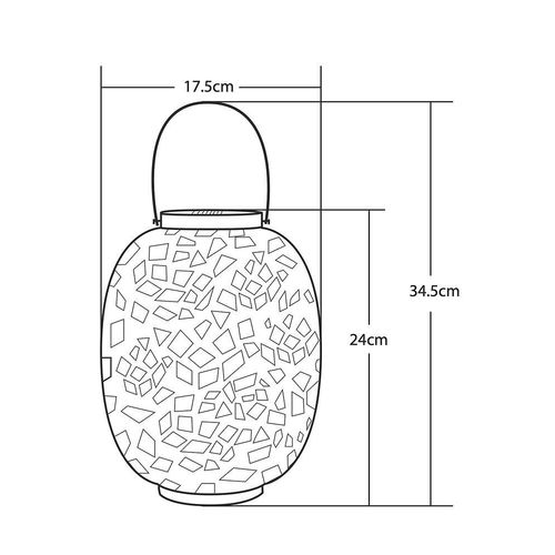 Lanterne Solaire M?Tal - Design R?Tro