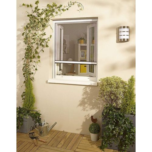 Moustiquaire enroulable recoupable PVC Blanc 150x125cm