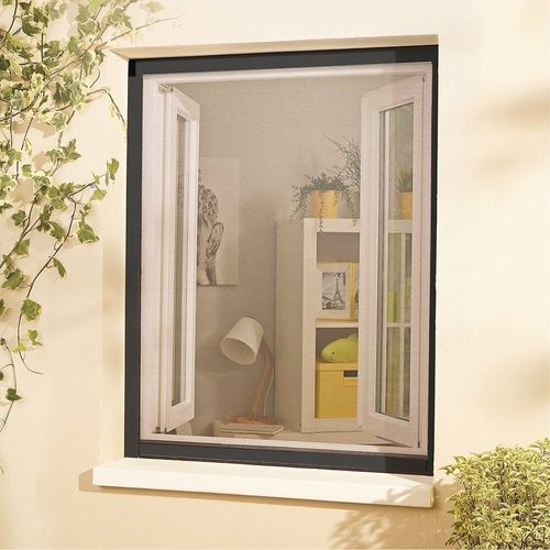 Moustiquaire enroulable recoupable alu Gris 160x130cm