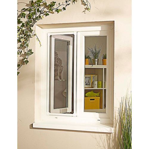 Moustiquaire toile bande velcro Rouleau 250x135cm Gris