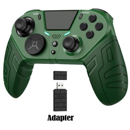 Vert Avec Adaptateur - Manette De Jeu Sans Fil Bluetooth Pour Ps4/Ps3/Ps/Playstation 4/3 Pc, Contrôleur, Joystick, Pour Tv/Android/Téléphone