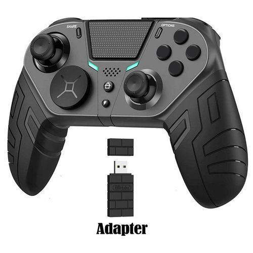 Noir Avec Adaptateur - Manette De Jeu Sans Fil Bluetooth, Manette Pour Ps4, Ps3, Ps Playstation 4, 3, Pc, Contrôle Mobile, Android Tv, Manette De Jeu, Manette De Jeu, Téléphone
