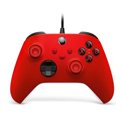 Rouge - Manette Filaire Pour Xbox Series X S, Manette De Jeu, Manette De Jeu Vidéo, Manette Pc, Contrôle Des Touristes, Vibration