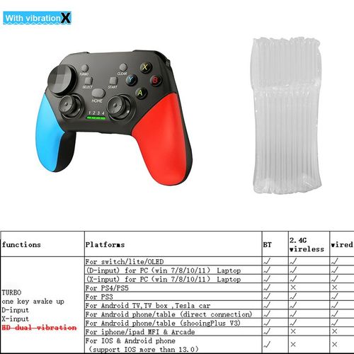 Black No Package - Manette De Jeu Sans Fil Bt 5.0, Contrôleur De Jeu Pour Minecraft, Genshin, Pubg, Ppséventuelles P, Accessoires De Contrôle Pour Téléphone Portable Android